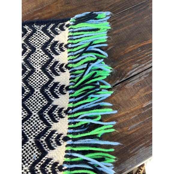 Vintage Handmade Swedish Weaving Afghan Throw Blanket Huck Embroidery 42x62" - Picture 7 of 9